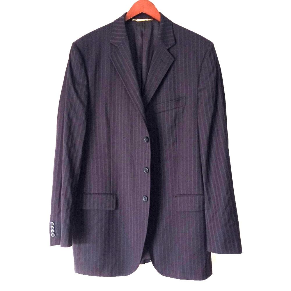 Dolce & Gabbana Virgen Wool Pin Stripped Three Button Blazer